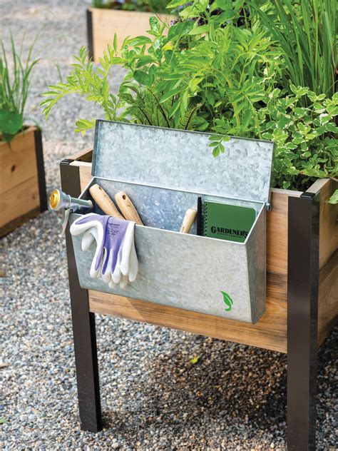 ebay metal garden storage boxes|galvanized garden tool storage box.